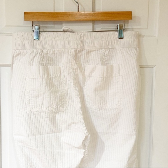 Standard James Perse White Ankle Cropped Seersucker 100% Cotton size 3 Large - Picture 7 of 10